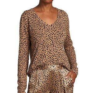 ATM Animal Print Cashmere Sweater